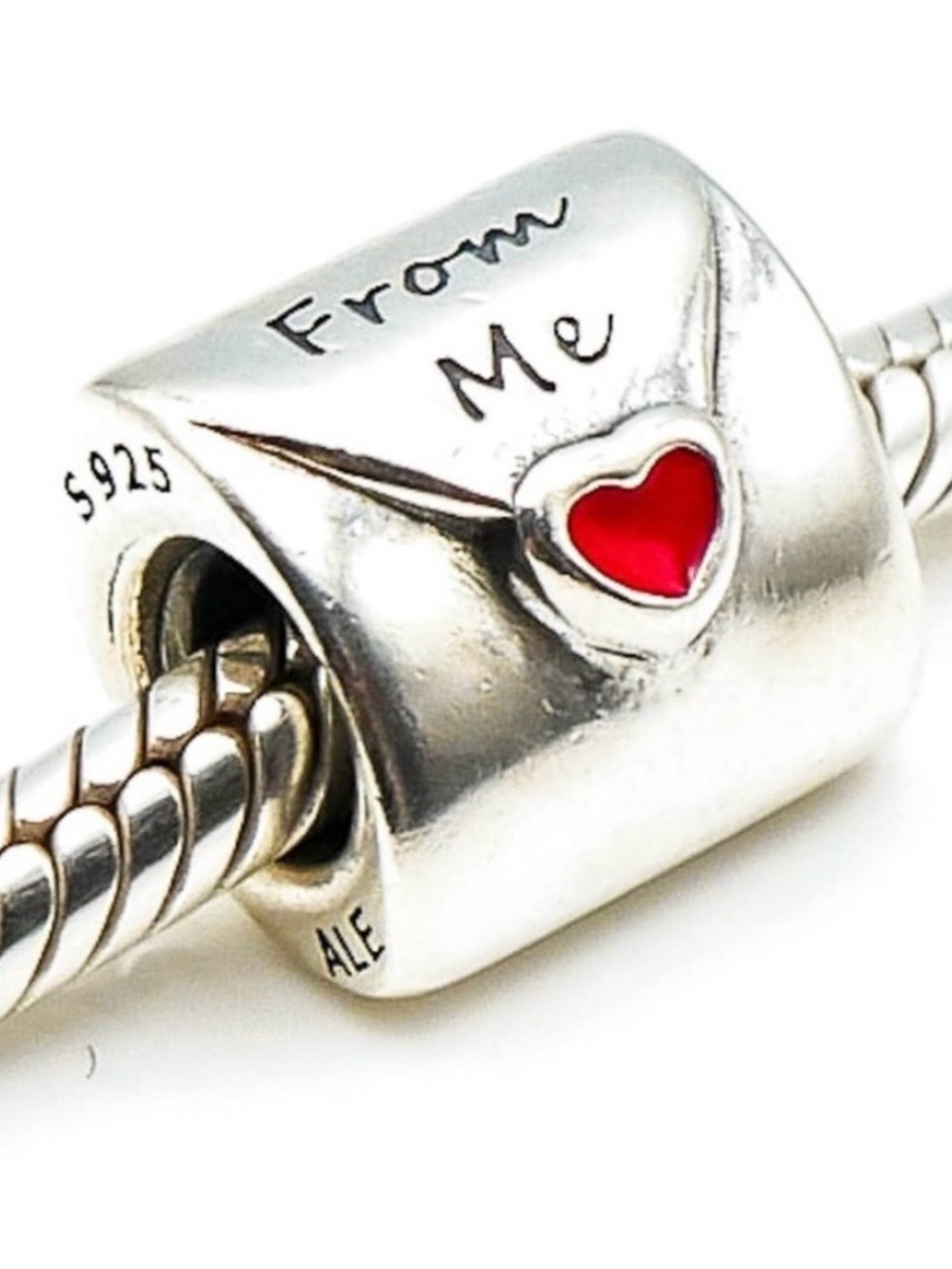 Envelope Charm with Red Heart